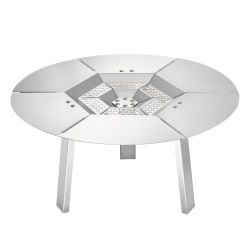 VEVOR 20 Inch Fire Pit Heat Deflector for Solo Stove Yukon, Bonfire Round for Wood Burning Fire Pit, 304 Stainless Steel Heat Diffuser, Detachable