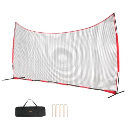 VEVOR 20X10 Ft Barricade Backstop Net, Ball Sports Barrier Netting, \w Carry Bag, Protection Screen for Baseball Softball Lacrosse Soccer Hockey