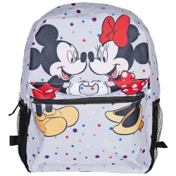 FAST FORWARD Mickey And Minnie Mouse Sweet Love 16 Inch Light Polyester Backpack for Kids