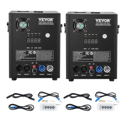 VEVOR 2 Pack 500W Cold Spark Machine, Output Fireworks Controllers, 6.6-13Ft Adjustable Height, \w Advanced Dmx System, Led Screen, Portable Handle