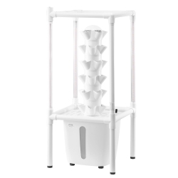 VEVOR 30 Pods Hydroponic Growing System \w Grow Light, Vertical 6 Tiers Hydroponic Tower, Home Hydronic Garden \w Water Pump, Plants Germination Kit