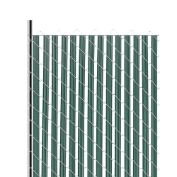 VEVOR Bottom Locking Privacy Slats, Single-Wall Vertical Bottom-Locking Slats for Chain-Link Fence, High-Density HDpe Chain Link Slats Ideally Fit