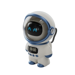 THE WAY Astronaut Ai Smart Voice Bluetooth Speaker, Night Light Clock Alarm Bluetooth Speaker, Portable Stereo Wireless Speaker - In White