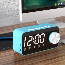 THE WAY Multifunctional Alarm Clock Smart Speaker Card Insertion Large Volume Luminous Wireless Tooth Speaker \w Call Function, Wireless Tooth
