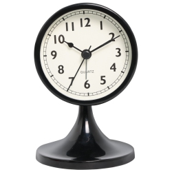 THE WAY 3-Inch Cute Analog Alarm Clock, Small Retro Desk Clock, Battery-Powered, Silent Metal Desk Clock \w Light, Suitable for Bedroom, Nightstand