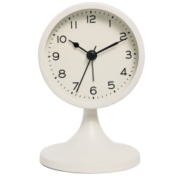 THE WAY 3-Inch Cute Analog Alarm Clock, Small Retro Desk Clock, Battery-Powered, Silent Metal Desk Clock \w Light, Suitable for Bedroom, Nightstand