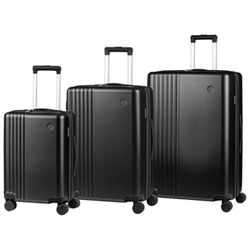 Champs Velora 3-Piece Hard Side Expandable Luggage Set - Grey
