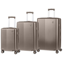 Champs Velora 3-Piece Hard Side Expandable Luggage Set - Grey
