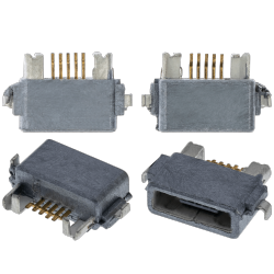 ESOURCE PARTS Replacement Charging Port Soldering Required - 05 Pin - Micro A - 4 Anchor Points (C205)
