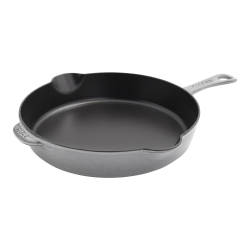 STAUB Pans 28 Cm / 11 Inch Cast Iron Traditional Deep Frypan, Graphite-Grey