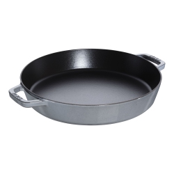 STAUB Pans 34 Cm Cast Iron Double Handle Skillet, Graphite-Grey