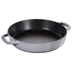 STAUB Pans 26 Cm / 10 Inch Cast Iron Frying Pan With 2 Handles, Graphite-Grey
