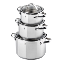 HENCKELS Aragon Pot Set 6 Piece, 18/10 Stainless Steel