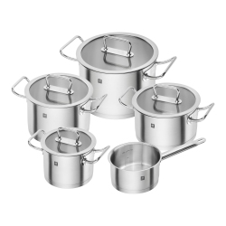 ZWILLING Pro 9 Piece Cookware Set 5 Piece, 18/10 Stainless Steel
