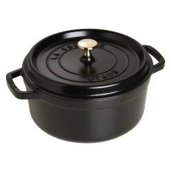 STAUB La Cocotte 3.7 L Cast Iron Round Cocotte In Black