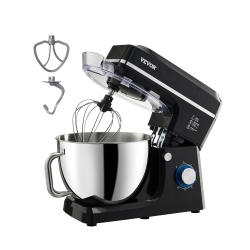 VEVOR 8.3Qt Stand Mixer, 660W 6+P Speeds Tilt-Head Mixer \w Stainless Steel Bowl, Dough Hook, Wire Whip, Flat Beater, Scraper, Household Stand Mixer