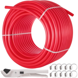 VEVOR 1 Inch 300Ft Pex Pipe Tubing Pex Tubing Non-Barrier Radiant Water Plumbing Pipe Pex-B, 1" Non-Barrier/300Ft/red