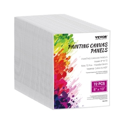 VEVOR 8 X 10 Inch 72 Pack Canvas Boards for Painting Canvases for Painting, Painting Canvas Panels for Sketching, Acrylic And Oil Painting