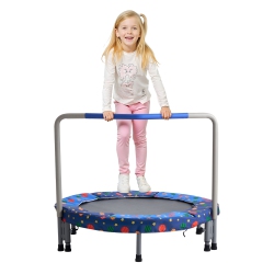 VEVOR 36" Kids Trampoline, 3Ft Indoor/outdoor Foldable Mini Trampoline \w Handle, Rebounder for Toddlers, Birthday Gift for 3+ Years Children, Boys