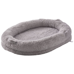 VEVOR 72" X48"x10" Human Dog Bed, Giant Dog Bed for Adult, Human Size Dog Bed \w Washable Pv Velvet Cover, Egg Orthopedic Foam, Storage Pocket, For