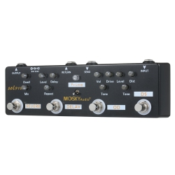 CHSSHA00 Five-In-One Professional Guitar Multi-Effects Pedal｜Distortion + Overdrive + Delay + Reverb + Fx Loop｜Full Tone Chain Solution