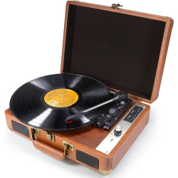 THE WAY Retro Vinyl Record Player Phonograph Living Room Decoration Antique Sound Quality, Ruby ​​stylus, European Style, Suitable for 7/10/12