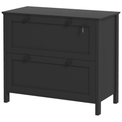 KEPOOMAN Lockable 2 Drawer File Cabinet for Letter, A4, Legal Size Documents With Adjustable Hanging Bar In In Black