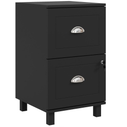 KEPOOMAN 2-Drawer Small Lockable Filing Cabinet With Adjustable Hanging Bars for A4 Letter In Black