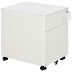 KEPOOMAN Secure File Vault - Lockable Steel Cabinet On Wheels With Pencil Tray for Legal/letter Document Storage