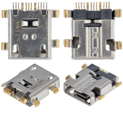ESOURCE PARTS Replacement Charging Port Soldering Required - 12 Pin - Micro A - 4 Anchor Points (C232)