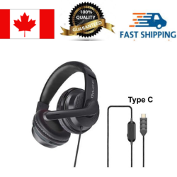 OVLENG U200/u300 Type-C Wired Headphones With Mic, Super Bass, Noise Cancelling Earpads