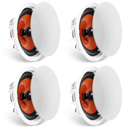 VEVOR 4 PCs 8 Inch In Ceiling Speakers, 100-Watts, Flush Mount Ceiling & In-Wall Speakers \w 8Ωimpedance 89Db Sensitivity, for Home/kitchen/living
