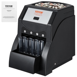 VEVOR Usd Coin Sorter Machine for Usd Coin 1￠ 5￠ 10￠ 25￠, Sorts Up to 230 Coins/min, Coin Sorter And Wrapper Machine Holds 200 Coins