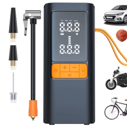 MYACUC Electric Vehicle Air Pump, Portable Air Compressor With Digital Pressure Gauge for Car And Motorcycle Tires