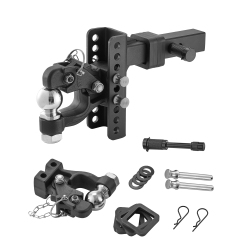 VEVOR Adjustable Trailer Hitch, Fit 2-Inch Receiver, Trailer Hitch Ball Mount \w 2-5/16” Ball & Pin, 13000 Lbs Ball Hitch, 6-Inch Drop, for Heavy