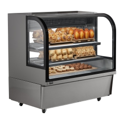 VEVOR 18 Cu.ft./505L Refrigerated Display Case, Large Pastry Display Case, 2-Tier Commercial Display Refrigerator \w Led Lighting, Downdraft