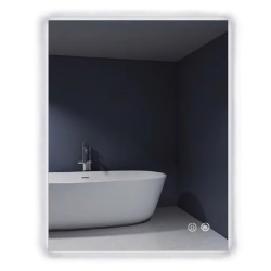 AUVA BATH Auvabath Oi-85070 Infinite 50X70 Cm Led Bathroom Mirror – Rectangular, Waterproof, Copper-Free, Wall-Mounted With Aluminum Frame