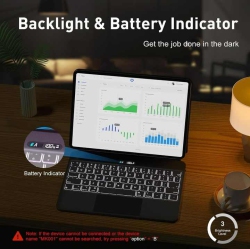 COUSO Magic Keyboard Cover With Trackpad for Ipad Pro 11" And Ipad Air 10.9" – Magnetic Slim Cover