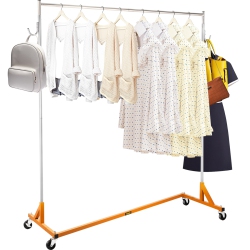 VEVOR Z Rack, Industrial Grade Z Base Garment Rack, Rolling Z Garment Rack, Sturdy Steel Z Clothing Rack \w Lockable Casters for Home Garment Store