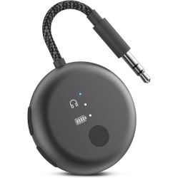 AVANTREE Soundjet R1 – Airplane Bluetooth Adapter for Headphones & Airpods Travel Flight, Aptx Adaptive, 20H Battery, Wireless Audio Transmitter