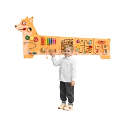 VEVOR Puppy Activity Wall Busy Board Panels, 12 Activities, Montessori Sensory Wall Toy for Kids 3-12 Years, Montessori Learning Activity Center