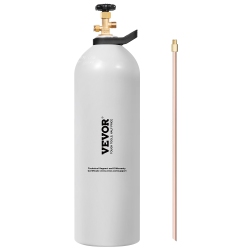 VEVOR Co2 Tank, 20 Lbs New Aluminum Alloy Cylinder, Co2 Air Tank \w Light Spray Coating, Cga320 Valve, Handle & Copper Siphon, Dot Approved Cylinder