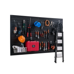 VEVOR 8 X 4 Ft Slat Wall Paneling, Pvc \w Modular Design Slat Wall Easy-To-Install Adjustable Panel \w Coupling Structure & Diy Cutting, Fits For