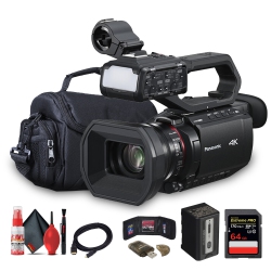 PANASONIC Ag-Cx20 4K Professional Compact Camcorder With Rich Connectivity + 64GB Card + More