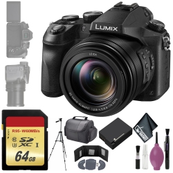 PANASONIC Lumix Dmc-Fz2500 Digital Camera - 64GB - Memory Card Wallet - Reader - Battery - 72" Tripod - Case