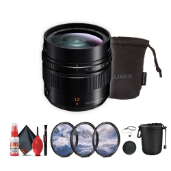 PANASONIC Leica Dg Summilux 12MM F/1.4 Lens Bundle With Accessories