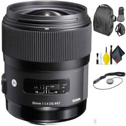 SIGMA 35MM F/1.4 Dg Hsm Art Lens for Nikon + Deluxe Lens Cleaning Kit