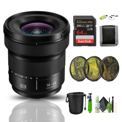 PANASONIC Lumix S Series Camera Lens, 14-28MM F4-5.6 Ultra Wide-Angle Zoom Lens With Macro Capability, S-R1428