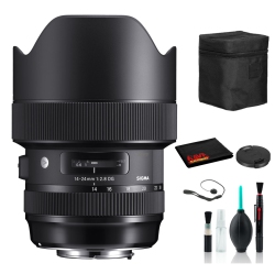 SIGMA 14-24MM F/2.8 Dg Hsm Art Lens for Nikon F With Bundle: Deluxe Lens Cleaning Kit + More
