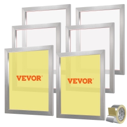 VEVOR 6 Pieces Screen Printing Kit, Aluminum Silk Screen Printing Frames, 20X24Inch Silk Screen Printing Frame \w 160 Count Mesh, High Tension Nylon